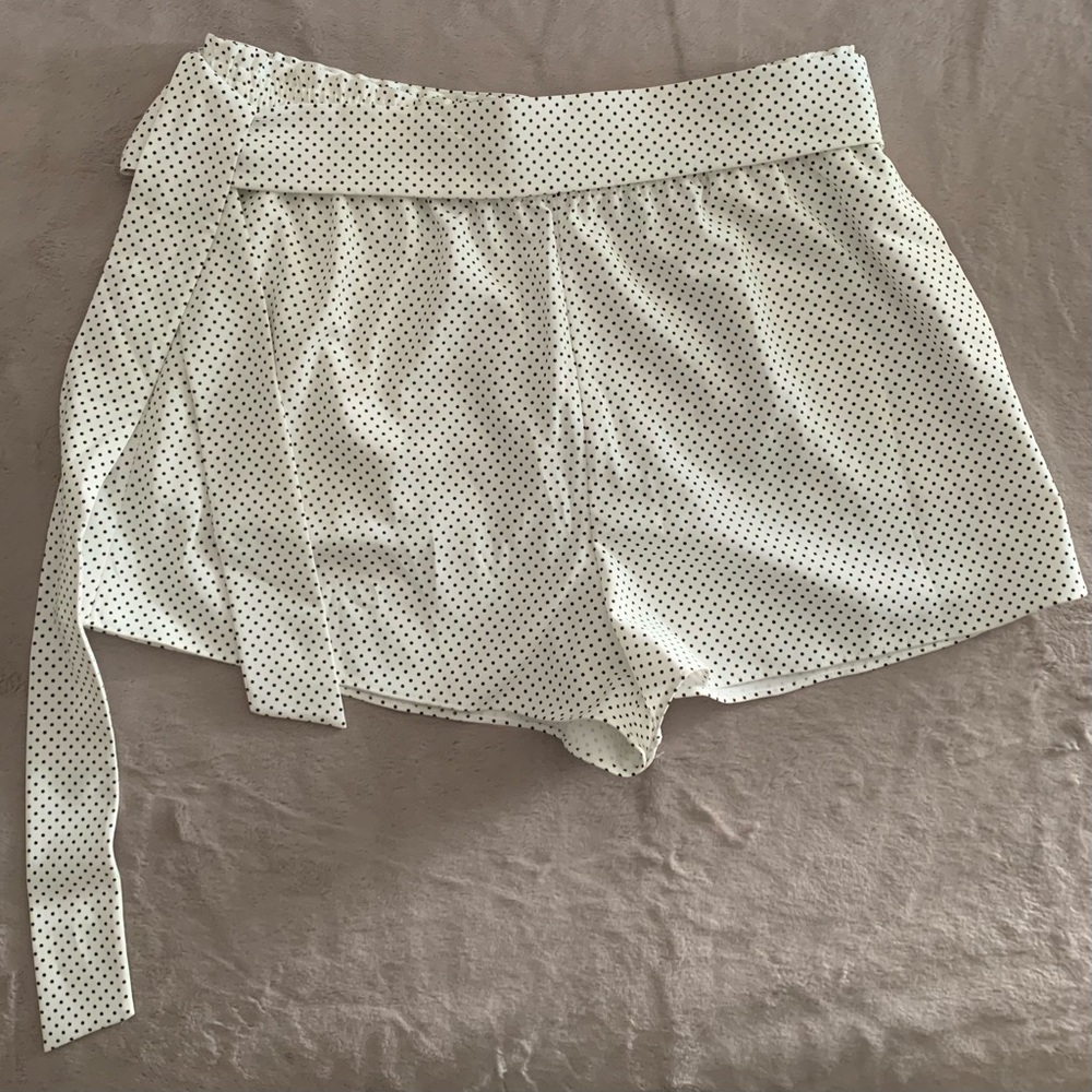 Alice + Olivia Polka Dot Print Mini Shorts